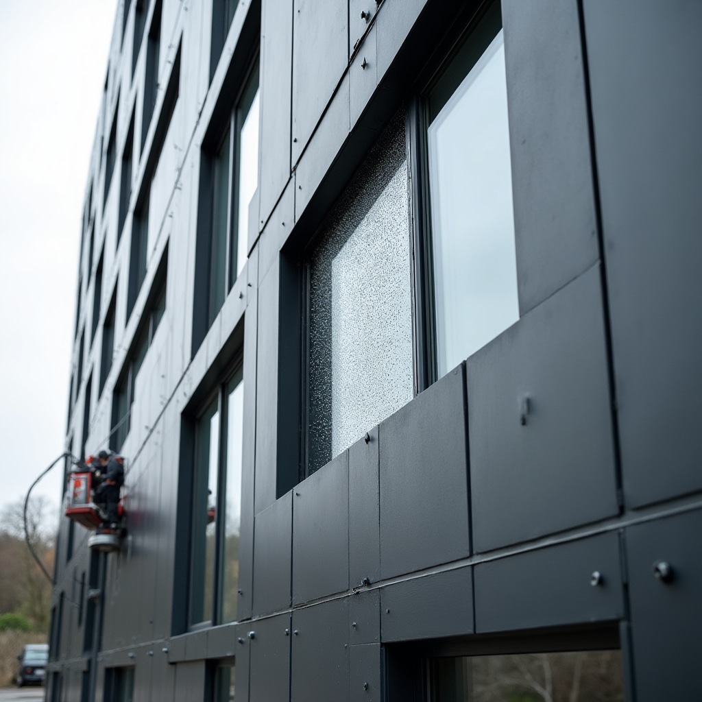Ventilated cladding system during professional cleaning